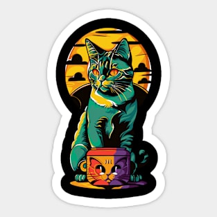 Cat Pop Art Sticker